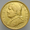 B87. Watykan, 20 lirów 1869, Pius IX, st 2-