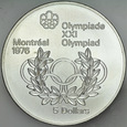 D314. Kanada, 5 dolarów 1974, Olimpiada, st 1-