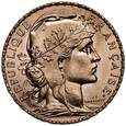 C76. Francja, 20 franków 1909, Kogut, st 1