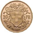 B56. Szwajcaria, 20 franków 1927, Heidi, st 2-1