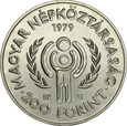 D246. Węgry, 200 forintów 1979, Międzynarodowy Rok Dziecka, st 1-