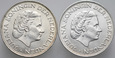B134. Holandia, 2 1/2 guldena 1960, 61, Juliana, st 2, 2 szt