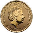 D161. Anglia, 100 funtów 2022, Britannia, uncja  AU999, st 1-