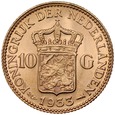 B21. Holandia, 10 guldenów 1933, Wilhelmina, st 1