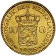 B25. Holandia, 10 guldenów 1925, Wilhelmina, st 1-