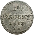 D417. Księstwo Warszawskie, 10 groszy 1813, Fryderyk August, st 3