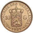 B98. Holandia, 10 guldenów 1927, Wilhelmina, st 1-
