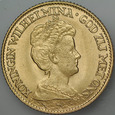 D44. Holandia, 10 guldenów 1917, Wilhelmina, st 2+