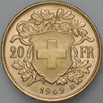 C17. Szwajcaria, 20 franków 1949, Heidi, st 1
