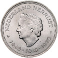 D334. Holandia, 10 guldenów 1970, Juliana, st 2+