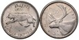 D121. Kanada, 25 centów 1956, 67, 2 sztuki