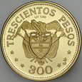 D21. Kolumbia, 300 pesos 1968, st L-