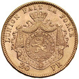 C407. Belgia, 20 franków 1875, Leopold  II, st 2-1