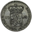 D328. Holandia, 1/2 silber dukat 1764, Zeeland, st 3