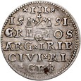 C193. Trojak ryski 1591, Zyg III, st 3+
