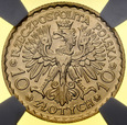 S99. II RP, 10 złotych 1925, Chrobry,  NGC MS63