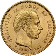 B62. Dania, 10 koron 1900, Christian IX, st 1