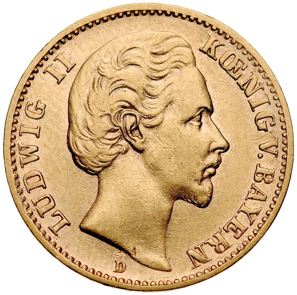 D30. Niemcy, 10 marek 1878, Bawaria, st 2