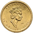 D50. Kanada, Dolar 2001, 1/4 oz,  Liść, st 2