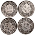 C394. Szwajcaria, 1/2 franka 1961, 56, 64, 63 st 2+