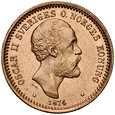 B47. Szwecja, 10 koron 1874, Oskar II, st 2-
