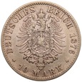 D49. Niemcy, 10 marek 1876, Wuerttemberg, st 3+