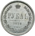D211. Rosja, Rubel 1878 NF, Alex II, st 2-
