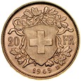 B79. Szwajcaria, 20 franków 1949, Heidi, st 1