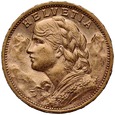 C56. Szwajcaria, 20 franków 1902, Heidi, st 2