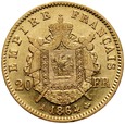 D16. Francja, 20 franków 1864 A, Napoleon III, st -2