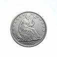 M00335 1/2 Dolara (50 Centów) 1843 rok USA (Siedząca Wolność)