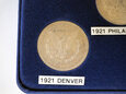 9574NS Zestaw 1 Dolar 1921 USA Morgan 3 sztuki