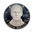 9674NS 1 Dolar 2009 rok USA Louis Braille