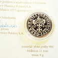 4176NA Grosz Gdański Oblężniczy 1577 rok Polska (Złota Replika)