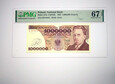 PB0434 1000000 Złotych 1991 rok Polska seria E PMG67 EPQ