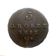 M01569 3 Grosze 1812 rok (IB) Księstwo Warszawskie