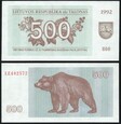 Litwa 500 TALONAS 1992  P-44  UNC