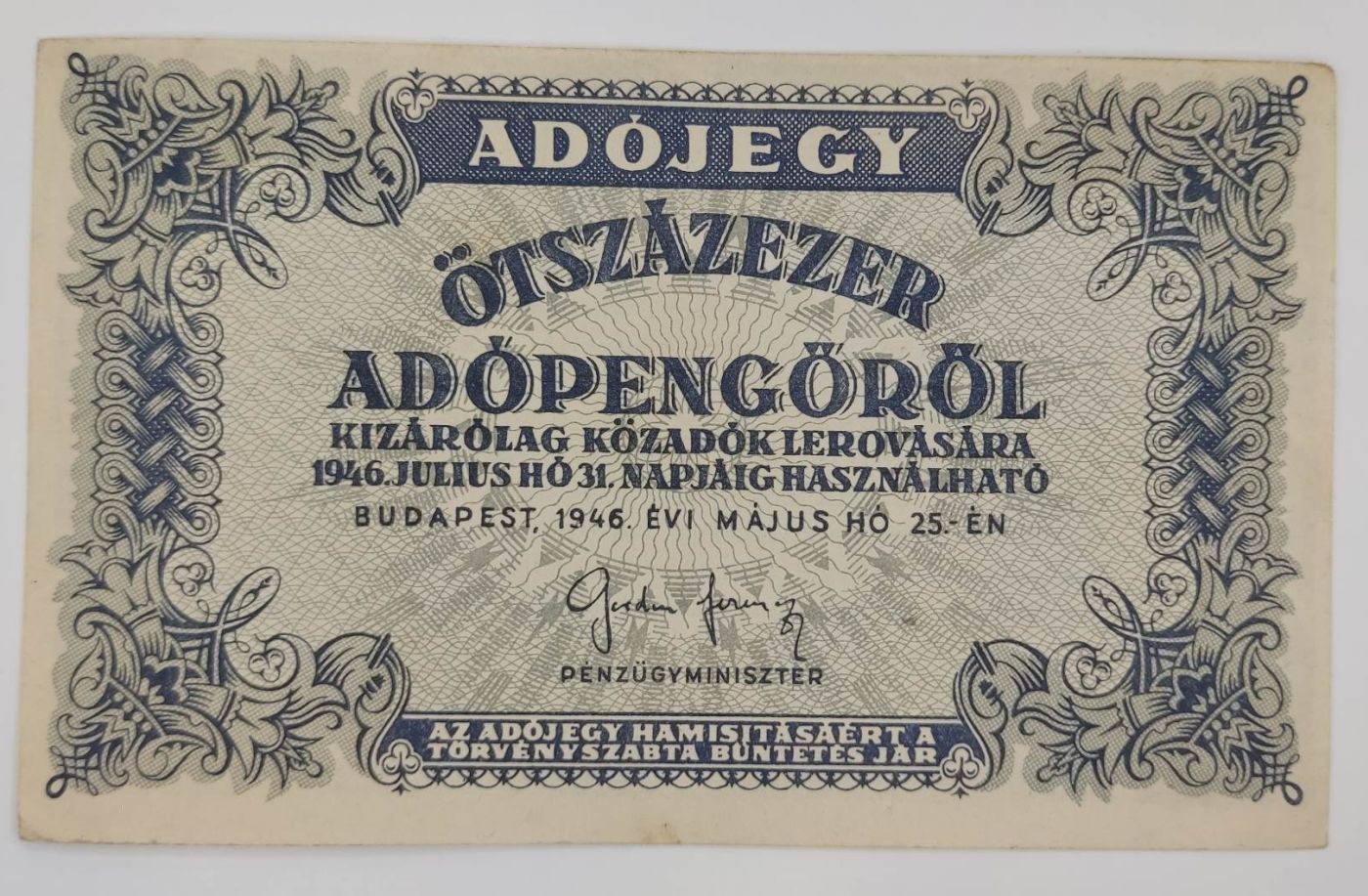 Węgry 500 000 pengo 1946
