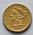 5 Dolarów 1892 USA