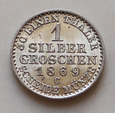 Prusy 1 Silbergroschen 1869 C-  połysk
