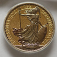 2 Funty 1915 Brytania -złocony