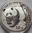 Chiny Panda 10 Yuanów 2001
