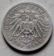 Niemcy 5 Marek Badenia 1891 -rzadsza odmiana