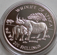 Tanzania 200 szylingów 1997 Nosorożce