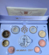 Watykan zestaw euro 2007 proof plus medal