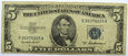 *B4027 USA 5 DOLARÓW 1953 SILVER CERTIFICATE 