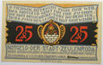 B8999 NOTGELD 25 PFENNIG 1921 ZEULENRODA UNC