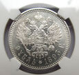 K003 ROSJA 1 RUBEL 1893 ALEKSANDER III - NGC AU55