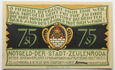 B9012 NOTGELD 75 PFENNIG 1921 ZEULENRODA UNC