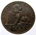 R31763-C3  BELGIA 5 CENTIMES 1857 LEOPOLD I 